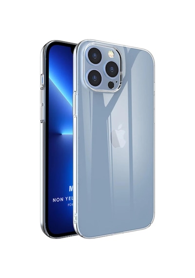 Microsonic Apple Uyumlu iPhone 13 Pro Max Kılıf Non Yellowing Crystal Clear Sararma Önleyici Kristal Şeffaf