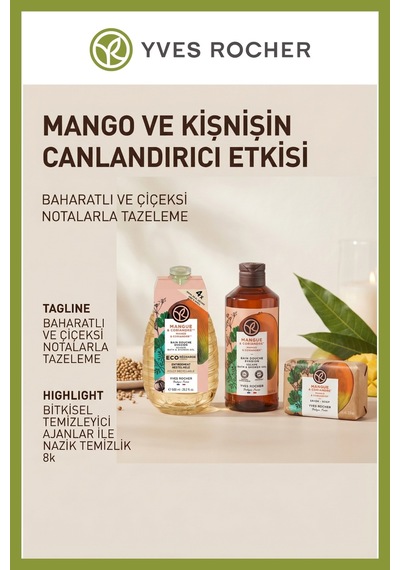 600 Ml Yedek + 400 Ml Jel + 80 Gr Sabun Mango Kişniş Vegan Nemlendirici Duş Seti Diğer