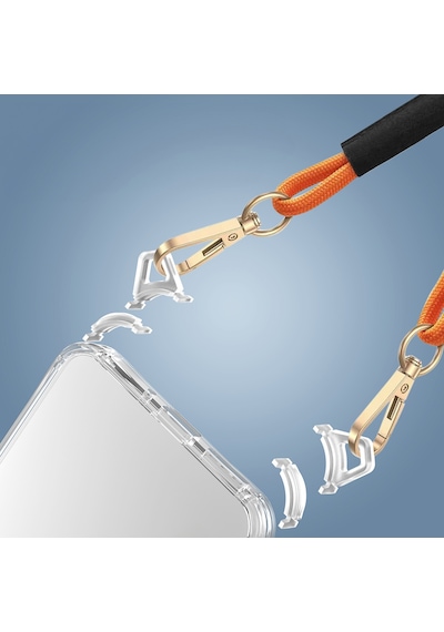 Xiaomi Redmi 13c Uyumlu Airbagli Takılabilir Askı Aparatlı Zore Snap Silikon Kapak-şeffaf Şeffaf