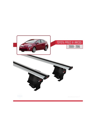 Toyota Prius Iıı Xw30 2009-2015 Arası İle Uyumlu Ace-4 Ara Atkı Tavan Barı Gri