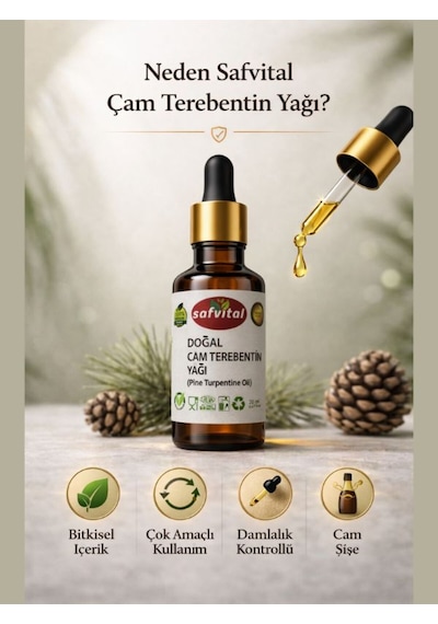 Safvital Çam Terebentin Yağı 20 Ml Saç Bakımına Uygun Bitkisel Yağ Yoğun Etkili Aromatik Bakım
