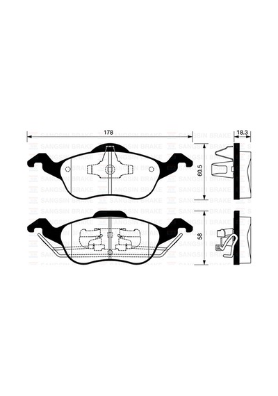 Sangsın Ön Fren Balata Ford Focus 1.4l 1.6l 1.8l 2.0l 98-04 IS00-SANGSIN SP1259