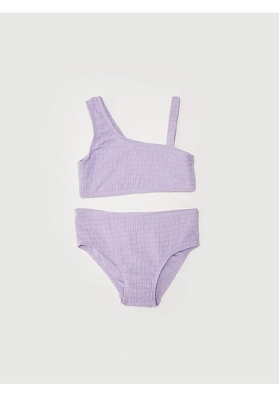 Deep Beach Dokulu Kumaş Kız Çocuk Bikini Takım 001
