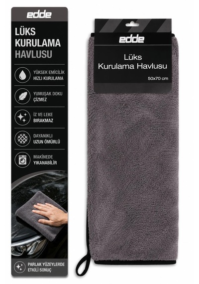 Edde Araba Araç Oto Lüks Kurulama Havlusu 50 70 Cm Oto Detailing
