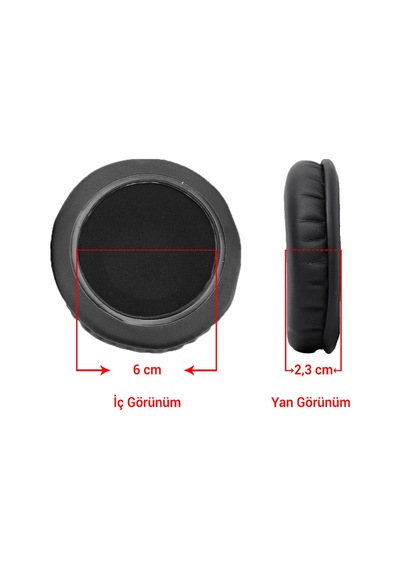 Kulaklık Yastığı Siyah 8 CM