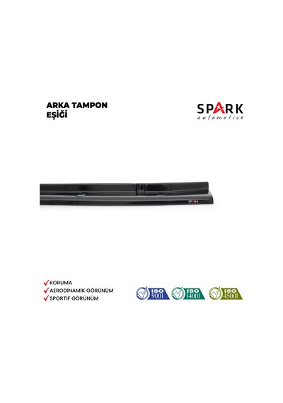 Volkswagen Crafter 2006-2012 Yıl Aralığı Uyumlu Arka Tampon Eşiği Parlak Siyah