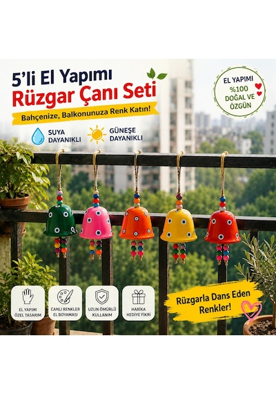 Çan Balkon Bahçe Duvar Dekor Süsü