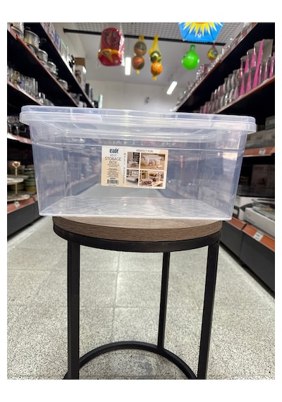Asude Plastik 10 Litre Çok Amaçlı Saklama Kutusu & Şeffaf Organizer Çok Renkli