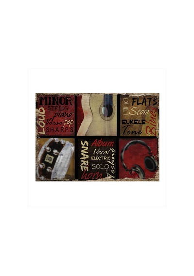Bedeko Müzik Temalı Art Mdf Tablo 35 Cm X 50 Cm