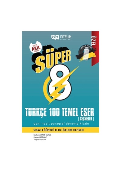 8. Sınıf Nesil Süper Türkçe 100 Temel Eser Paragraf Deneme