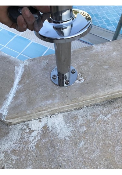 Yüzme havuzu beton merdiven iniş tutamağı 1220 mm AISI 316 KALİTE