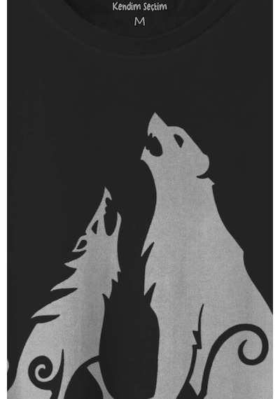 Bear And Wolf God Of War Ragnarök Kısa Kollu Baskılı Erkek T-shirt Unisex Tişört 001