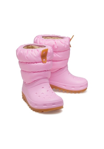Crocs Classic Neo Puff Boot T Pink Tweed/gum Çocuk Bot 207683-6xq Pembe