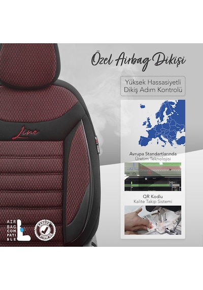 Otom Line Design Ekstra Destekli Oto Koltuk Kılıfı 550066786