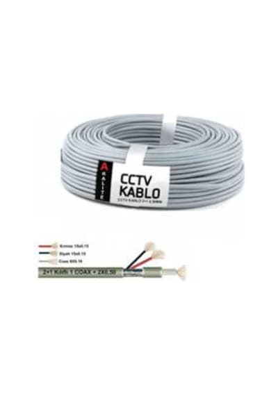 2+1 0.50 Cctv Kablo.Güvenlik Kamera Kablosu