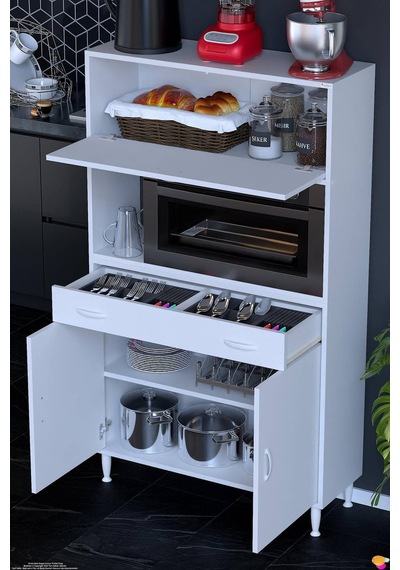 Vio 100 Cm 1 Fırın Veya Mikrodalga Dolabı Çekmeceli Kapaklı Çok Amaçlı Mutfak Dolabı Beyaz Vio 100 Cm 1 Fırın Veya Mikrodalga Dolabı Çekmeceli Kapaklı Çok Amaçlı Mutfak Dolabı Beyaz