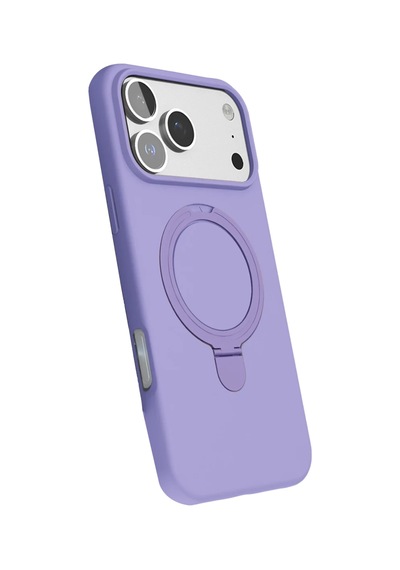 Apple iPhone Uyumlu  17 Pro Max Uyumlu Regal Magsafe Standlı Kapak - Lila