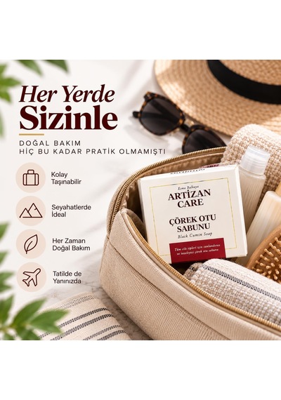 Artizan Care Çörek Otu Sabunu Doğal Katı Sabun - Kimyasal İçermez - Cilt Ve Saç Sağlığını Katkı Sağlar Diğer