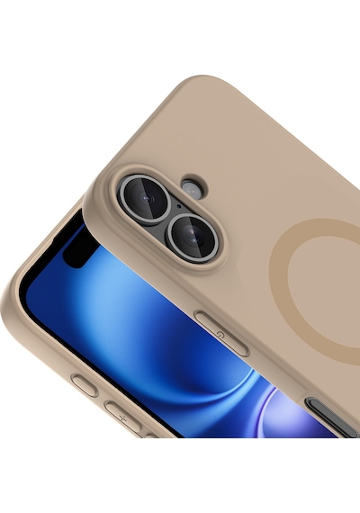 iPhone Uyumlu 16 Kılıf M-safe Şarj Özellikli Klfs Aris Silikon Kapak - Sarı