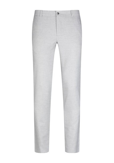 Hatemoğlu Gri Regular Fit Yandan Cepli Keten Pantolon