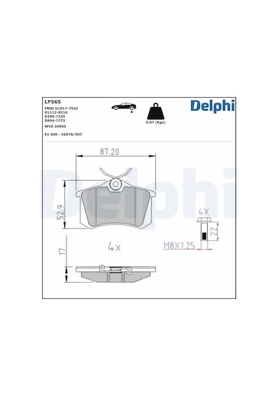 Seat Leon Arka Fren Balatasi 2000-2020 Delphı Lp565