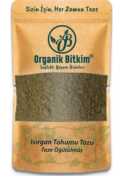 Organik Bitkim Toz Isırgan Tohumu (Öğütülmüş) 500 G
