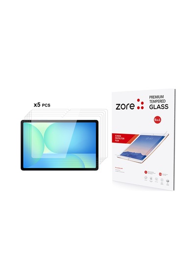 Samsung Uyumlu Galaxy Tab S10fe Plus Zore 5in1 Tablet Temperli Cam Ekran Koruyucu