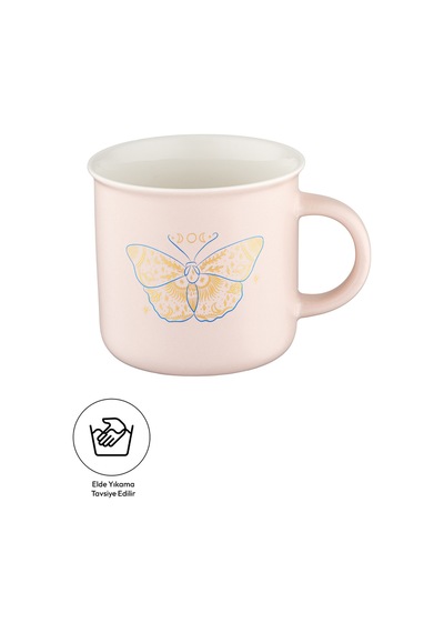 Emsan Butterfly Kupa 380 Ml Pembe