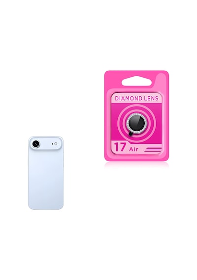Apple Uyumlu iPhone 17 Air Mkst Cl-06 Kamera Lens Koruyucu - Mavi Mavi