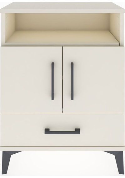Arges Komodin 3 Raflı Tek Çekmeceli 2 Kapaklı 60x30x80 Aytaşı-aytaşı Aytası