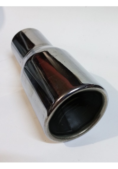 51 Mm. Antipas İç Kaplamalı Yuvarlak Rüzgar Rüzgar Sesli Nikelaj Egzoz Eksoz Ucu Tekli