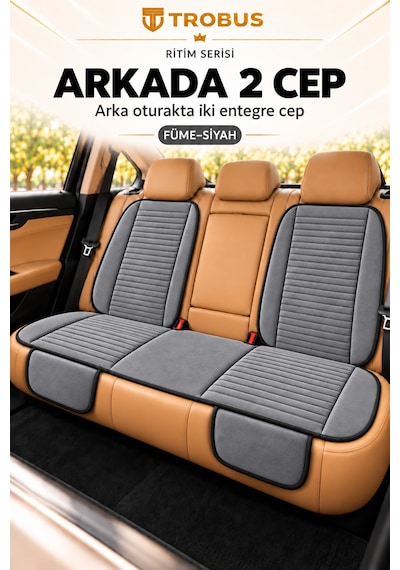 Trobus Ritim Audi A3 2016-2020 Baby Face 7'li Koltuk Minderi Füme Siyah