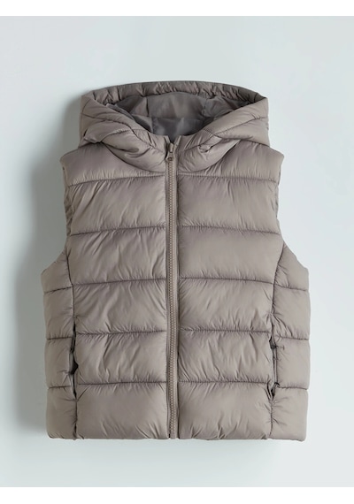 LC Waikiki Lcw Kids Kahverengi Kapüşonlu Kız Çocuk Şişme Yelek Lıght Brown