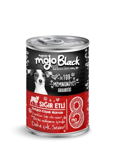 Mycat Mojo Black No:8 Tahılsız Sığır Etli Yetişkin Köpek Konservesi 12 x 400 G
