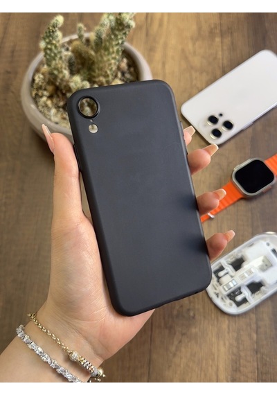 Apple iPhone Xr Uyumlu Süper İnce Mat Ultra Thin Silikon Kılıf Siyah