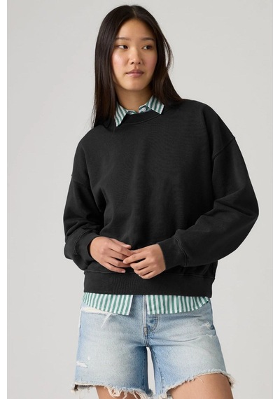 Levi's French Terry H225 Siyah Vintage Kesim Geniş Sweatshirt-16560
