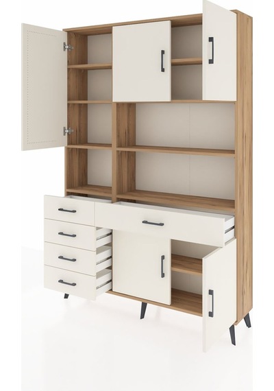 Arges Dolap 9 Raflı 5 Çekmeceli 5 Kapaklı 132x30x195 Çam-ayta... Çam Arges Dolap 9 Raflı 5 Çekmeceli 5 Kapaklı 132x30x195 Çam-ayta... Çam