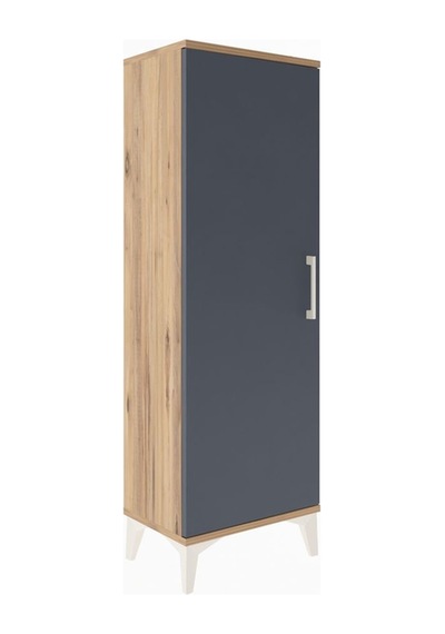 Arges Dolap Tek Raflı Tek Kapaklı Tek Askılı 44x30x134 Çam-an... Çam