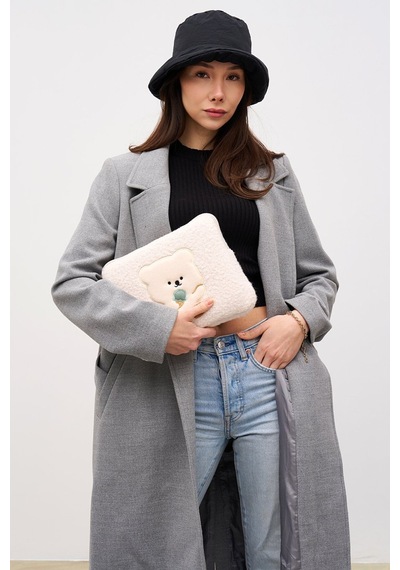 Mussen Teddy Bear Tablet Kılıfı 10 & 11 İnç Uyumlu Bej