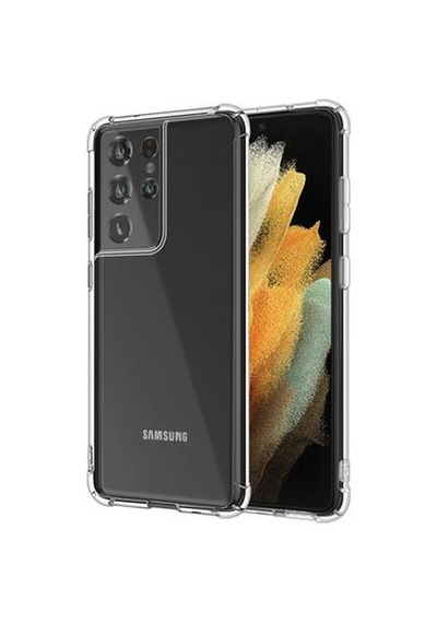 Samsung Galaxy Uyumlu S21 Ultra Kılıf Köşe Korumalı Şeffaf Sert Premium Silikon Kapak Ryc/nitro Şeffaf