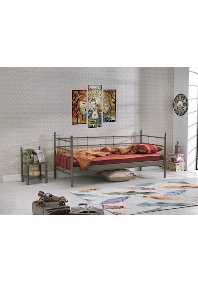 Bedliga Lalas Daybed Ferforje Metal Tek Kişilik Karyola 90X200 (489966383)