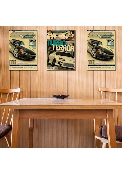 Retro Japon Yarış Arabaları Duvar Posteri 29 X 21 Cm