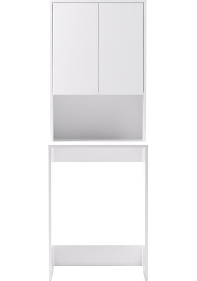 Çamaşır Makinası Dolabı Kurutma Makinası Dolabı 2 Kapaklı 190x67x67 Beyaz