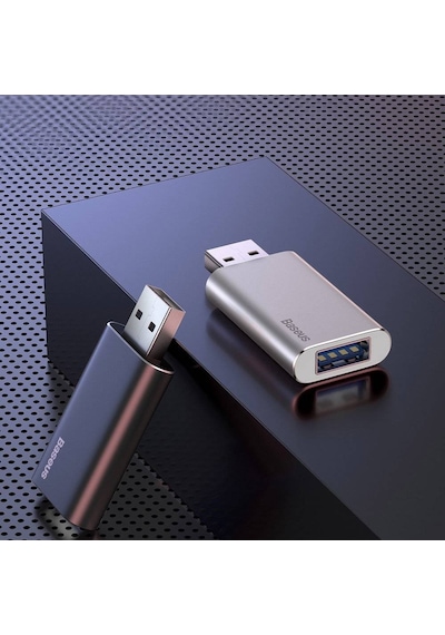 Baseus Enjoy Music 32 GB U Disk USB 3.0 Bellek ve USB Dönüştürücü Adaptör Gri