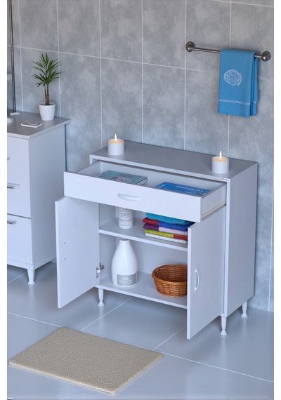 Eliusta Fre 70 Cm Çok Amaçlı Dolap 1 Raflı Tek Çekmeceli Banyo Mutfak Dolabı 70x88x32,5 Cm Organizer Dolap Beyaz Eliusta Fre 70 Cm Çok Amaçlı Dolap 1 Raflı Tek Çekmeceli Banyo Mutfak Dolabı 70x88x32,5 Cm Organizer Dolap Beyaz