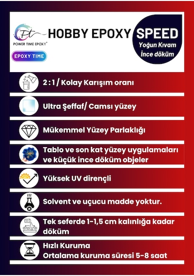 3 Kg Hobi Epoksi Speed/ Hızlı Kuruma/ Şeffaf Epoksi Reçine Ince D