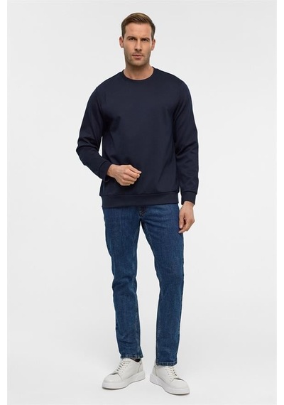 Süvari Lacivert Regular Düz Bisiklet Yaka Sweatshirt Sw2013700024-m09 Lacivert