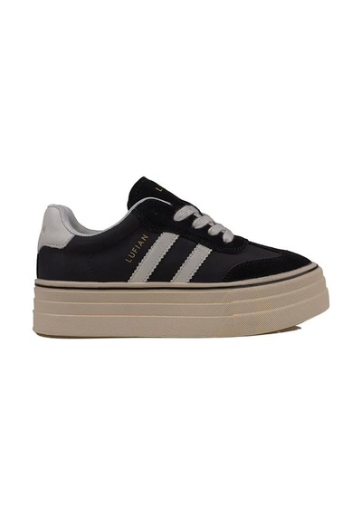 Lufian Angela Kadın Yüksek Taban Siyah Sneaker Ayakkabı 121230025 Siyah