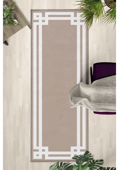 Yıkanabilir Yolluk 48 Beyaz - Vizon