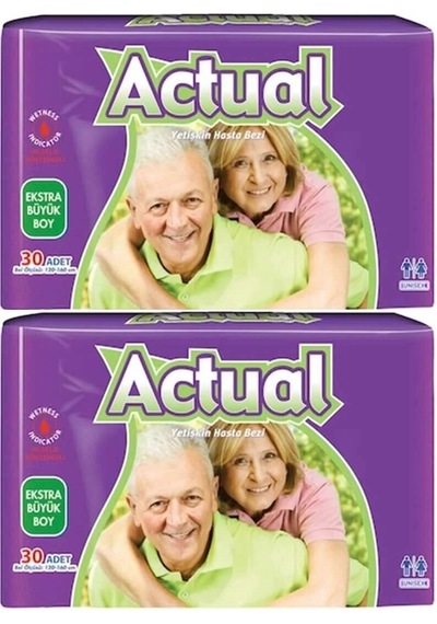 Actual Yetişkin Hasta Bezi Bel Bantlı Xl - Extra Large 60 Adet